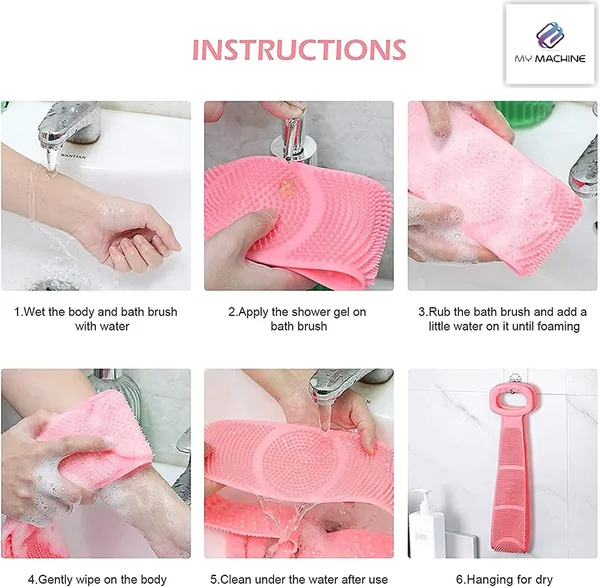Pack_of_4_Pink_Silicone_Body_Back_Scrubber_Double_Side_Bathing_Brush_for_Skin_Deep_Cleaning_Massage,_Dead_Skin_Removal_Exfoliating_Belt_for_Shower,_Easy_to_Clean_for_Men_&_Women