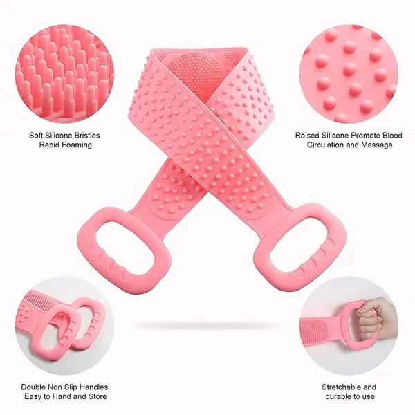 Pack_of_4_Pink_Silicone_Body_Back_Scrubber_Double_Side_Bathing_Brush_for_Skin_Deep_Cleaning_Massage,_Dead_Skin_Removal_Exfoliating_Belt_for_Shower,_Easy_to_Clean_for_Men_&_Women