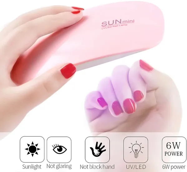 Pink_Automatic_Nail_Dryer_Art_6W_Tool_LED_UV_Lamp_Nail_Dryer_Machine