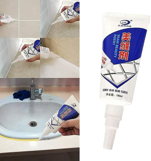 White_Pack_Of_2_Tiles_Gap_Filler_Waterproof_Crack_Gap_Filler_Agent_Water_Resistant
