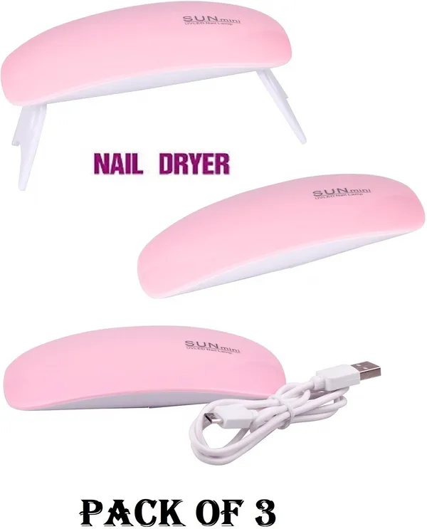 Pink_(3_QTY)_Automatic_Nail_Dryer_Art_6W_Tool_LED_UV_Lamp_Nail_Dryer_Machine