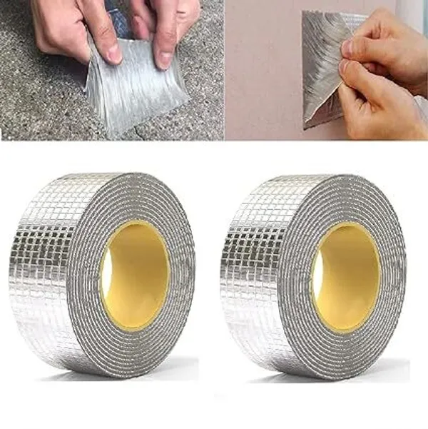 Pack_of_2_Leakage_Repair_Waterproof_Tape_for_Pipe_Leakage_Water,_Hot_&_Cold_Temperature_Aluminium_Foil_Tape,_Perfect_for_Sealing_Water_Leakage_(5_CM_x_5M,_Silver)