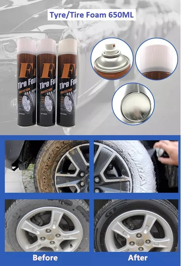 650ML_Tire/Tyre_Foam_Easy_to_use_Aerosol_Tire_Shine_with_UV_Protection_for_Glossy,_Rich_Black_Tires,__Wheel_Tire_Cleaner