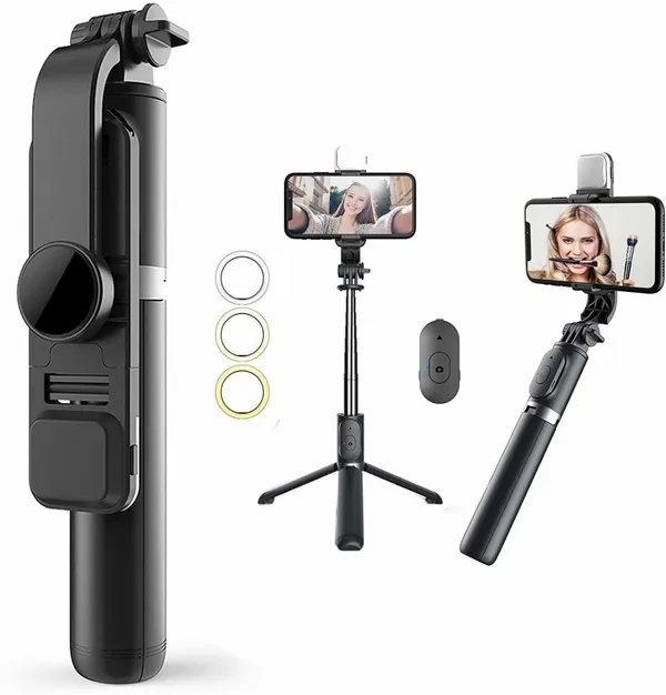 Black_Bluetooth_Selfie_Stick_For_Mobile_Phones