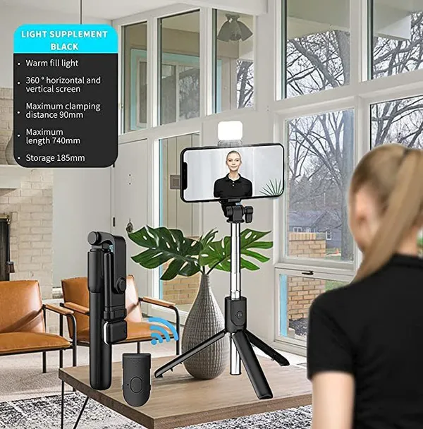 Black_Bluetooth_Selfie_Stick_For_Mobile_Phones