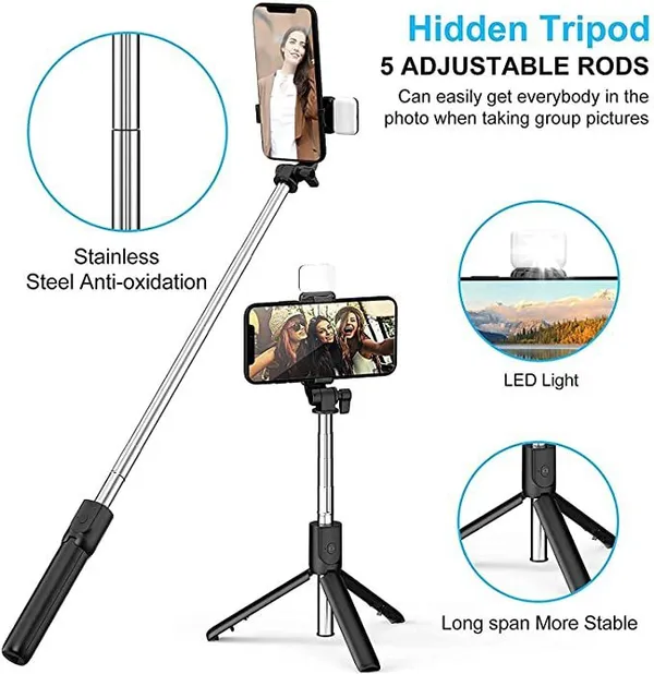 Black_Bluetooth_Selfie_Stick_For_Mobile_Phones