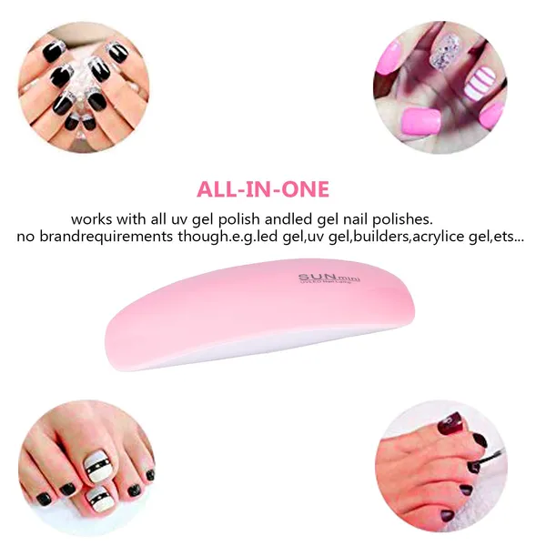 Pink_Automatic_Nail_Dryer_Art_6W_Tool_LED_UV_Lamp_Nail_Dryer_Machine