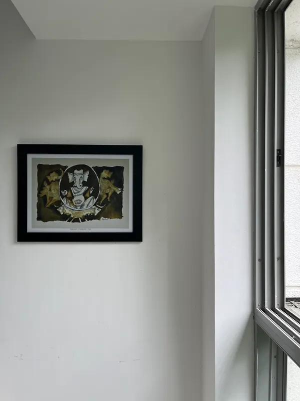 Ganesha's_Tandaw*-Set_of_2_Paintings_by_M.F._Husain,_Framed,_Wall_Decor,_Multicolor