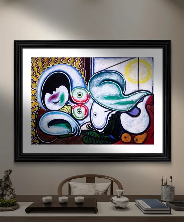 Reclining_Nude_1932,_A_Painting_by_Pablo_Picasso,_Framed,_Wall_Decor,_Multicolor