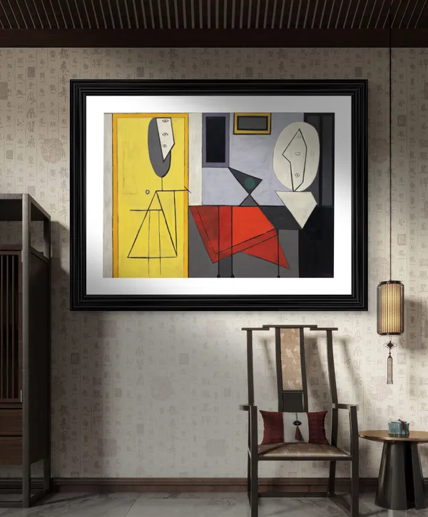 The_Studio_1928,_A_Painting_by_Pablo_Picasso,_Framed,_Wall_Decor,_Multicolor