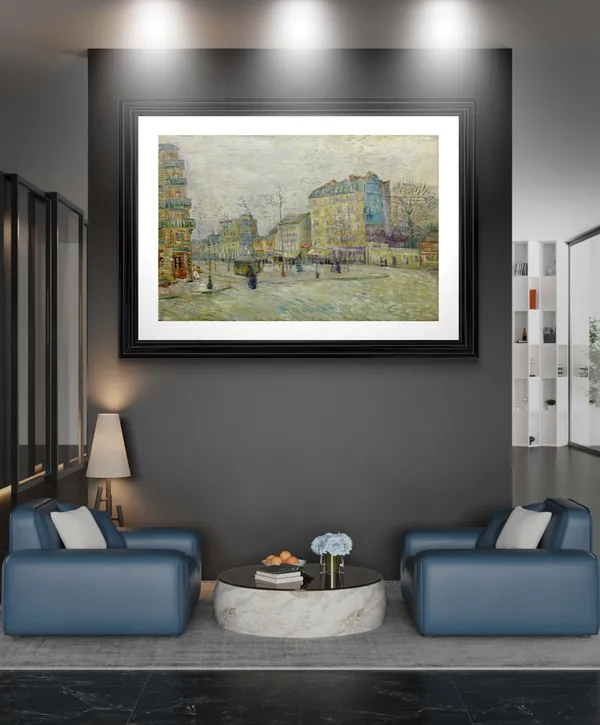 Boulevard_De_Clichy_1887,_A_Painting_by_Van_Gogh,_Framed,_Wall_Decor,_Multicolor