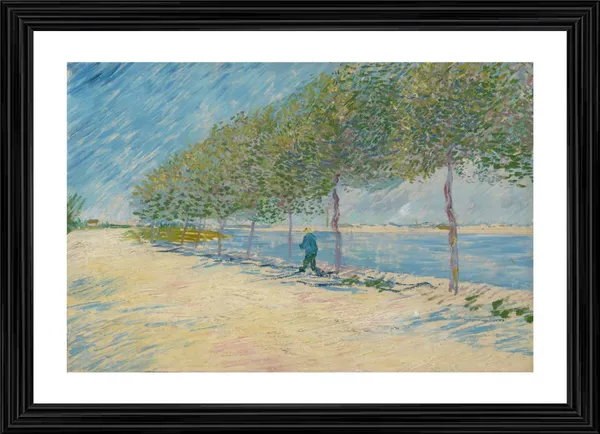 By_the_Seine_River_(1887),_A_Painting_by_Van_Gogh,_Framed,_Wall_Decor,_Multicolor,_Multicolor