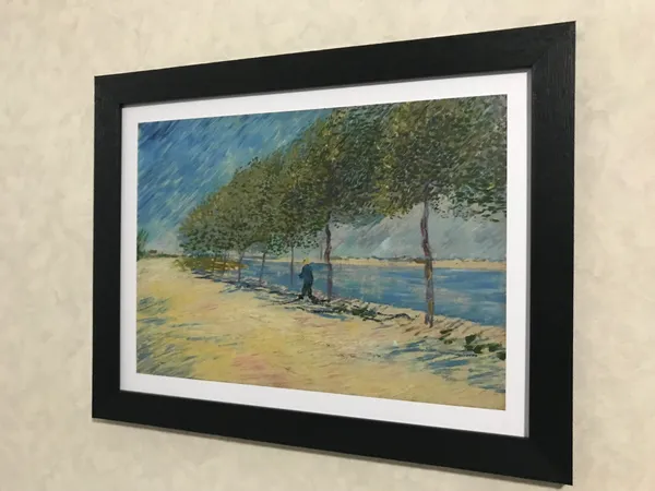 By_the_Seine_River_(1887),_A_Painting_by_Van_Gogh,_Framed,_Wall_Decor,_Multicolor,_Multicolor