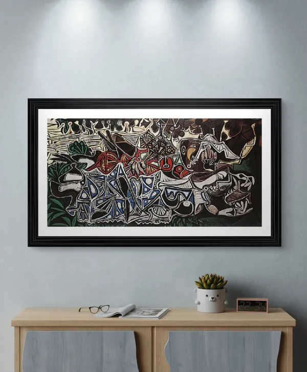 Joy_of_Living_&_Young_Ladies_on_the_Seine�_River,_Paintings_by_Pablo_Picasso,_Framed,_Set_of_2,_,_Multicolor