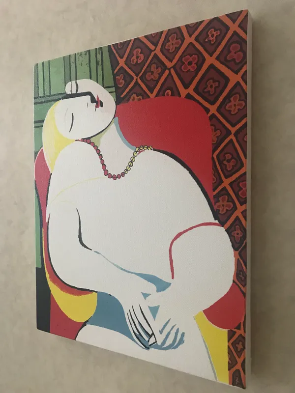 Le_Rve_(The_Dream)_1932,_A_Painting_by_Pablo_Picasso,_Framed_Canvas,_Wall_Decor,_Multicolor