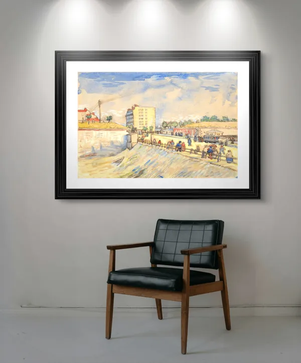 Gate_in_the_Paris_Ramparts_1887,_A_Painting_by_Van_Gogh,_Framed,_Wall_Decor,_Multicolor