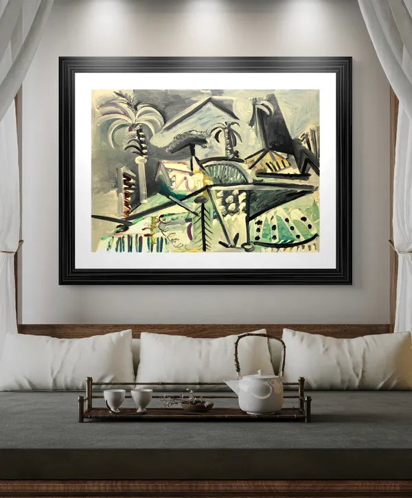 Landscape_1972,_A_Painting_by_Pablo_Picasso,_Framed,_Wall_Decor,_Multicolor