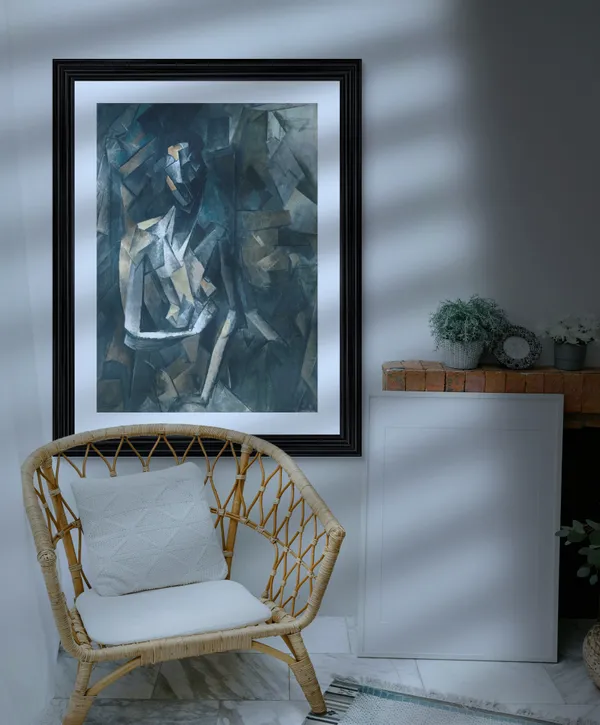Seated_Women,_Paintings_by_Pablo_Picasso,_Framed,_Set_of_2,_,_Multicolor