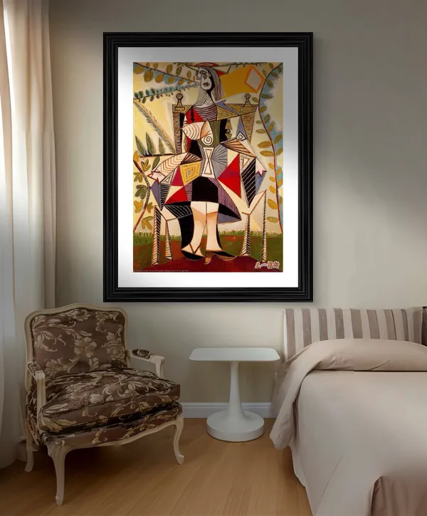 Seated_Women,_Paintings_by_Pablo_Picasso,_Framed,_Set_of_2,_,_Multicolor