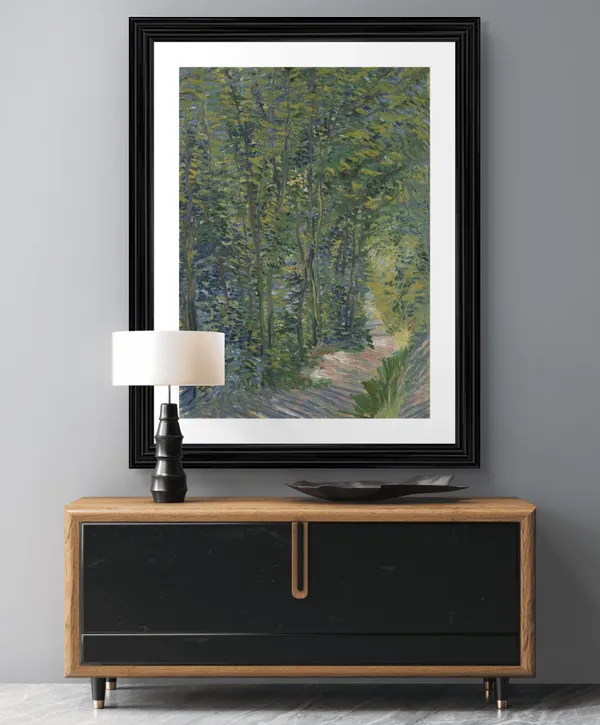 Path_in_the_Woods_1887,_A_Painting_by_Van_Gogh,_Framed,_Wall_Decor,_Multicolor