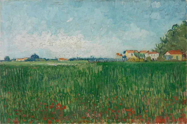 Field_with_Poppies_1890,_A_Painting_by_Van_Gogh,_Framed_Canvas,_Wall_Decor,_Multicolor