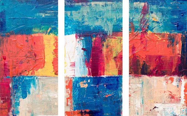 Abstract_Theme_Modern_Art_Painting,_Wall_D�cor,_Framed_Canvas,_Set_of_3,_9"x18"_each,_Multicolor