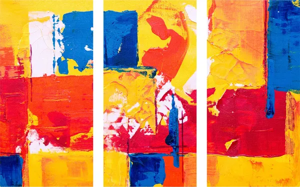 Abstract_Theme_Modern_Art_Painting,_Wall_D�cor,_Framed_Canvas,_Set_of_3,_9"x18"_each,_Multicolor