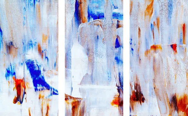 Abstract_Theme_Modern_Art_Painting,_Wall_D�cor,_Framed_Canvas,_Set_of_3,_9"x18"_each,_Multicolor