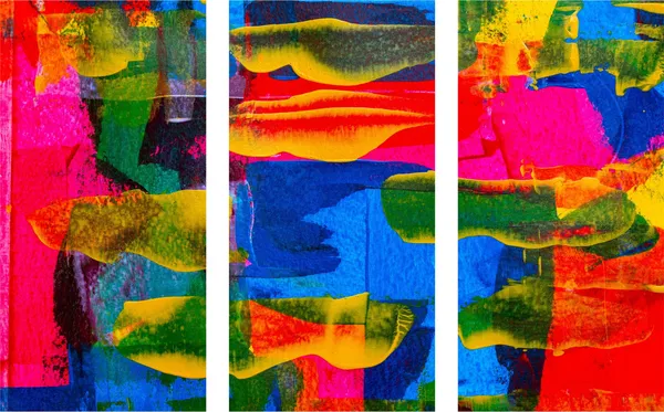 Abstract_Theme_Modern_Art_Painting,_Wall_D�cor,_Framed_Canvas,_Set_of_3,_9"x18"_each,_Multicolor