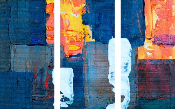 Abstract_Theme_Modern_Art_Painting,_Wall_D�cor,_Framed_Canvas,_Set_of_3,_9"x18"_each,_Multicolor
