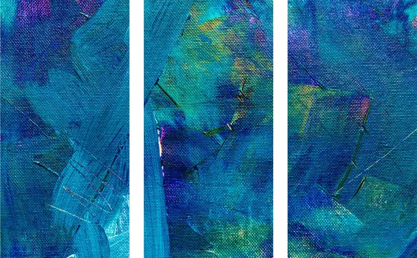Abstract_Theme_Modern_Art_Painting,_Wall_D�cor,_Framed_Canvas,_Set_of_3,_9"x18"_each,_Multicolor
