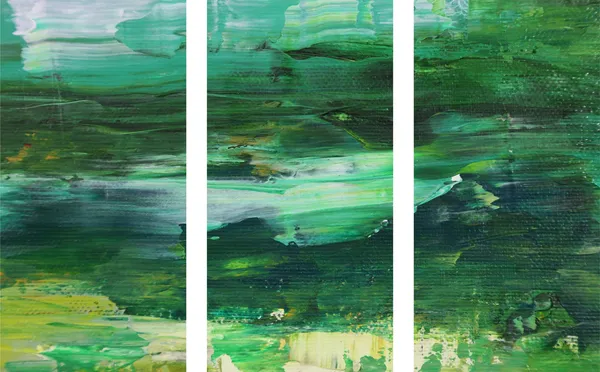 Abstract_Theme_Modern_Art_Painting,_Wall_D�cor,_Framed_Canvas,_Set_of_3,_9"x18"_each,_Multicolor
