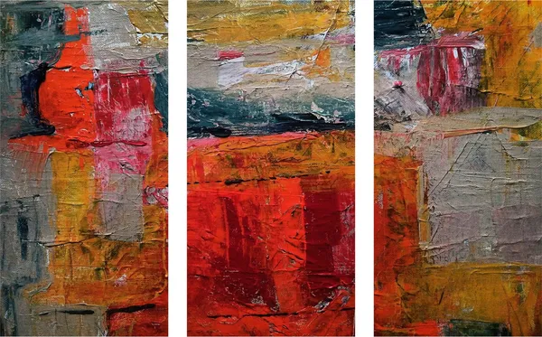 Abstract_Theme_Modern_Art_Painting,_Wall_D�cor,_Framed_Canvas,_Set_of_3,_9"x18"_each,_Multicolor