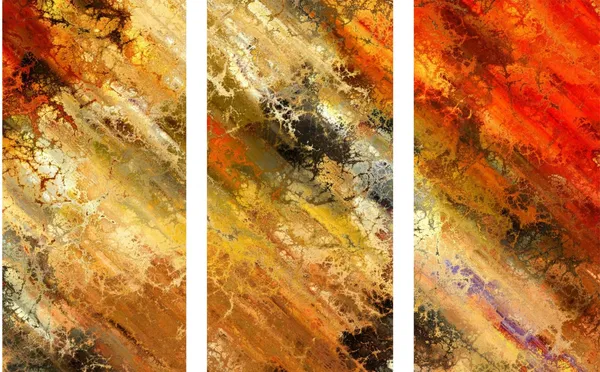 Abstract_Theme_Modern_Art_Painting,_Wall_D�cor,_Framed_Canvas,_Set_of_3,_9"x18"_each,_Multicolor