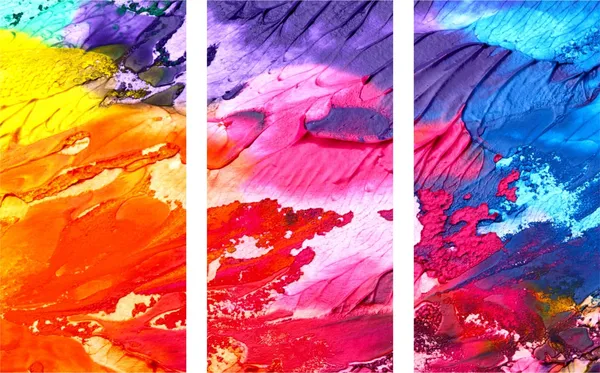 Abstract_Theme_Modern_Art_Painting,_Wall_D�cor,_Framed_Canvas,_Set_of_3,_9"x18"_each,_Multicolor