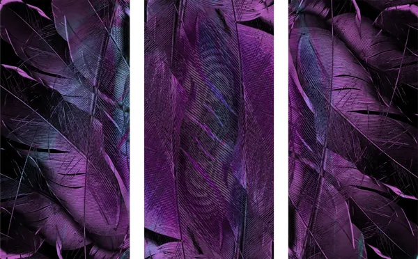 Abstract_Theme_Modern_Art_Painting,_Wall_D�cor,_Framed_Canvas,_Set_of_3,_9"x18"_each,_Multicolor