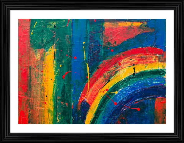 Abstract_Theme_Modern_Art_Painting,_Wall_D�cor,_Framed,_Multicolor