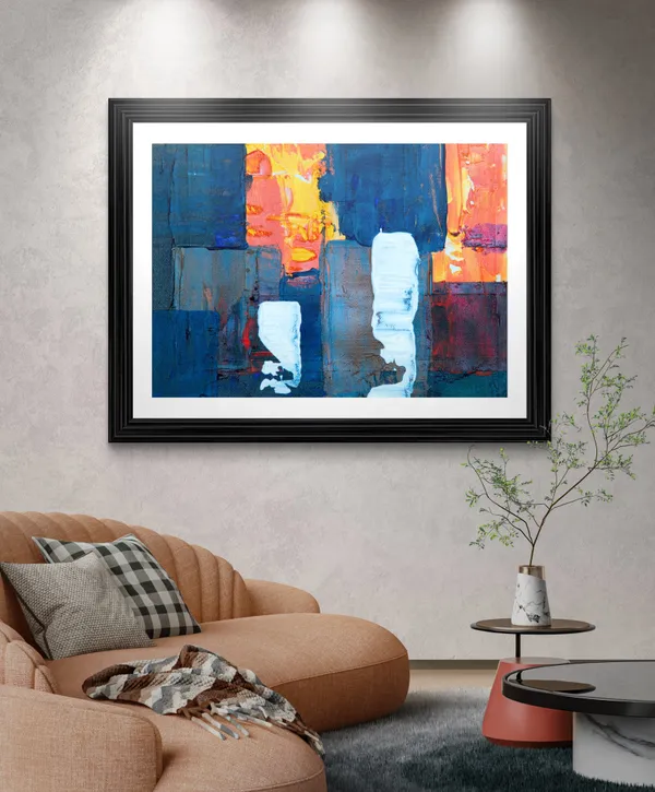 Abstract_Theme_Modern_Art_Painting,_Wall_D�cor,_Framed,_Multicolor
