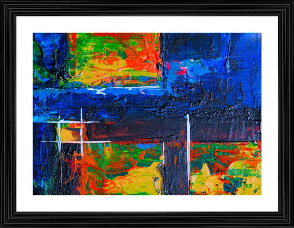Abstract_Theme_Modern_Art_Painting,_Wall_D�cor,_Framed,_Multicolor