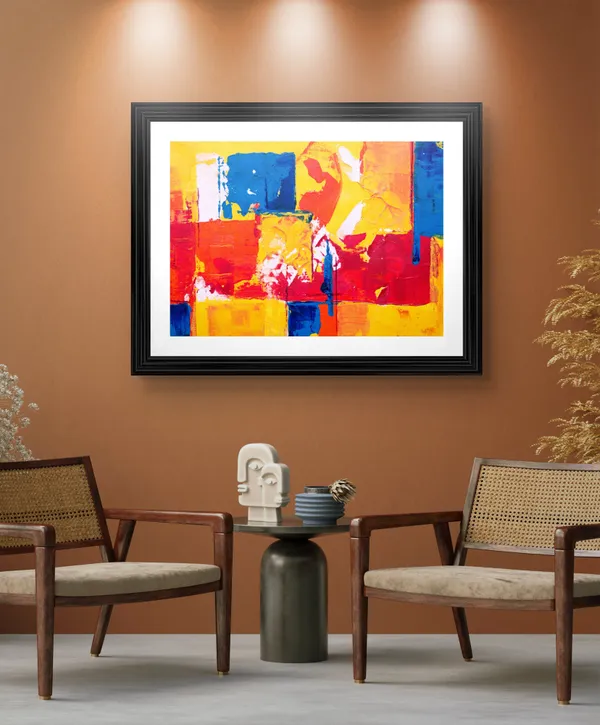 Abstract_Theme_Modern_Art_Painting,_Wall_D�cor,_Framed,_Multicolor
