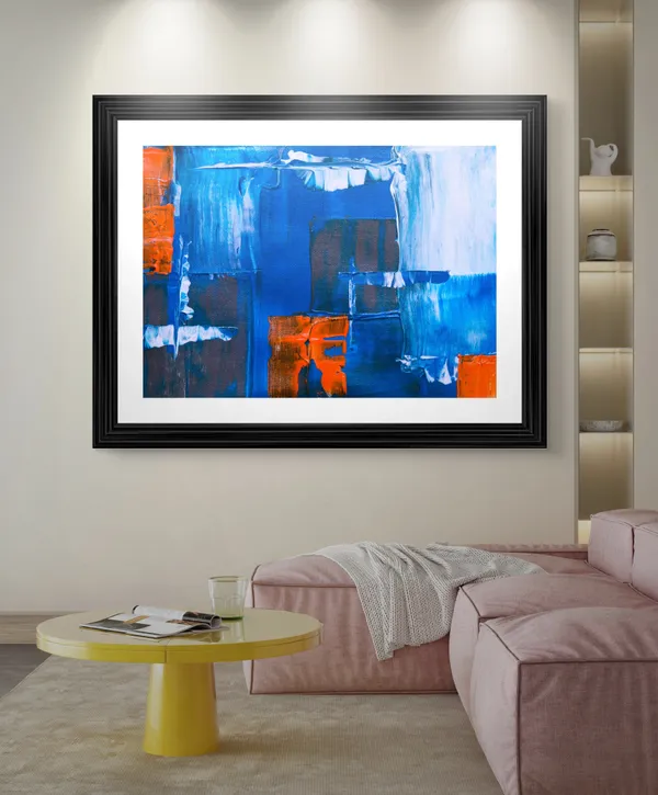 Abstract_Theme_Modern_Art_Painting,_Wall_D�cor,_Framed,_Multicolor