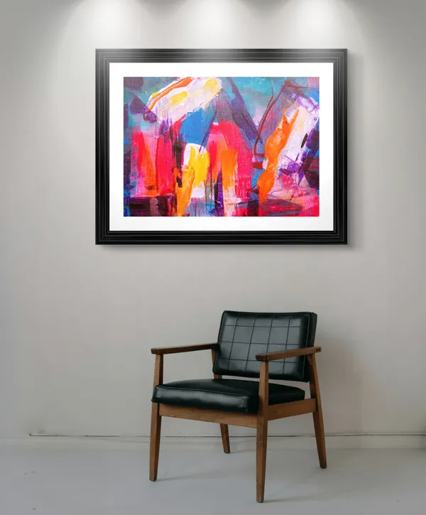 Abstract_Theme_Modern_Art_Painting,_Wall_D�cor,_Framed,_Multicolor