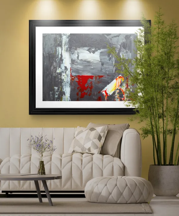 Abstract_Theme_Modern_Art_Painting,_Wall_D�cor,_Framed,_Multicolor