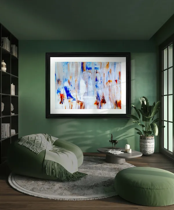 Abstract_Theme_Modern_Art_Painting,_Wall_D�cor,_Framed,_Multicolor