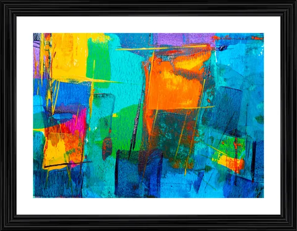 Abstract_Theme_Modern_Art_Painting,_Wall_D�cor,_Framed,_Multicolor
