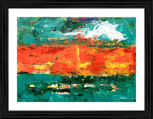 Abstract_Theme_Modern_Art_Painting,_Wall_D�cor,_Framed,_Multicolor