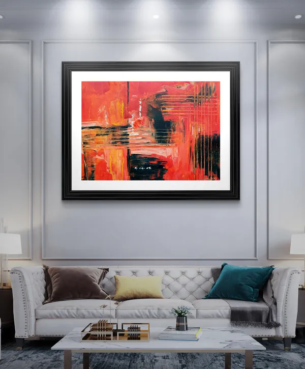 Abstract_Theme_Modern_Art_Painting,_Wall_D�cor,_Framed,_Multicolor