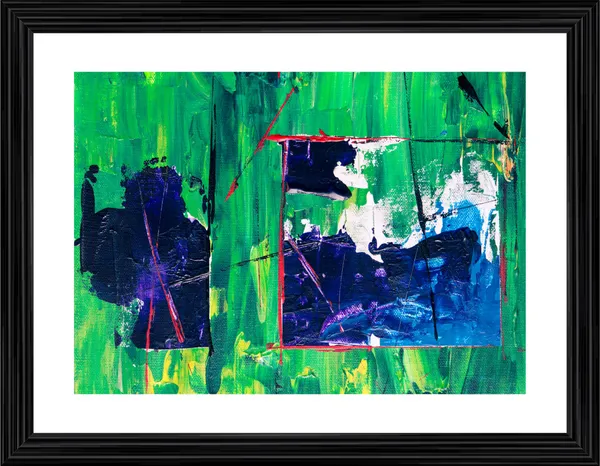 Abstract_Theme_Modern_Art_Painting,_Wall_D�cor,_Framed,_Multicolor