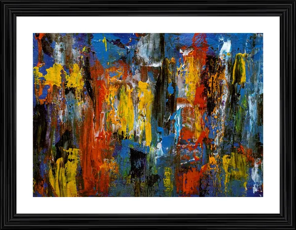 Abstract_Theme_Modern_Art_Painting,_Wall_D�cor,_Framed,_Multicolor