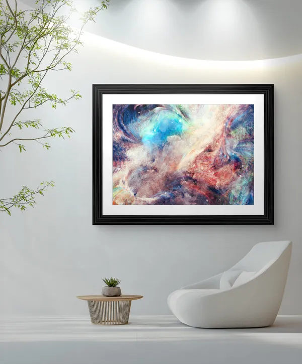 Abstract_Theme_Modern_Art_Painting,_Wall_D�cor,_Framed,_Multicolor